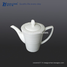 Custom High Brightness Bone China White blank Pot de café en céramique